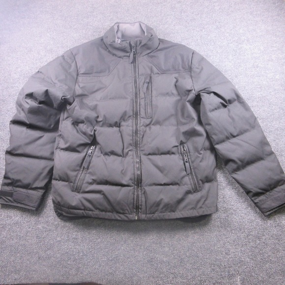 Mountain Khakis Outlaw Down Jacket Mens Large Black Puffer Insulated Zip Winter